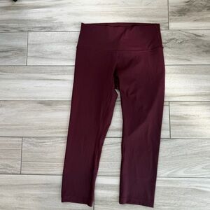 Lululemon Capri Align Burgundy Leggings